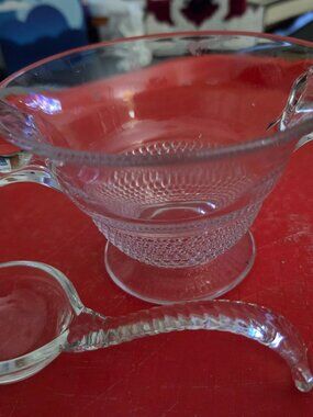 vintage Duncan miller  teardrop pattern mayonnaise bowl or sugar bowl